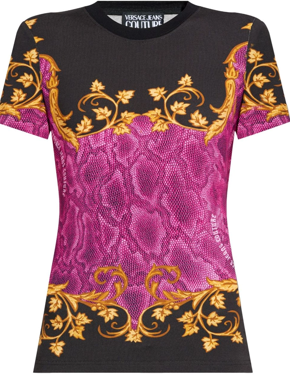 Cheap Jeans Versace T-shirt Couture snakeskin-print Women 0731